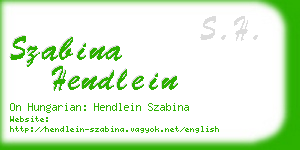 szabina hendlein business card